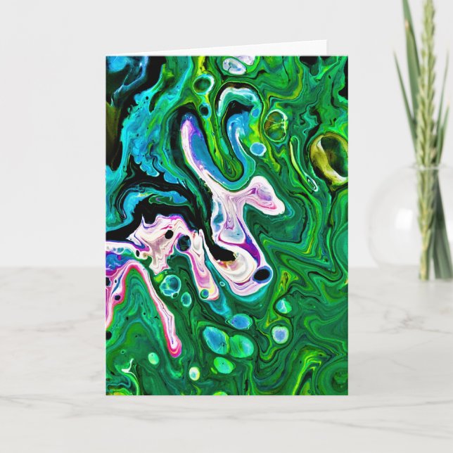 Cartão Abstrato Color Study 176, placa (Frente)