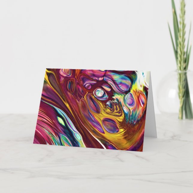 Cartão Abstrato Color Study 225, placa (Frente)