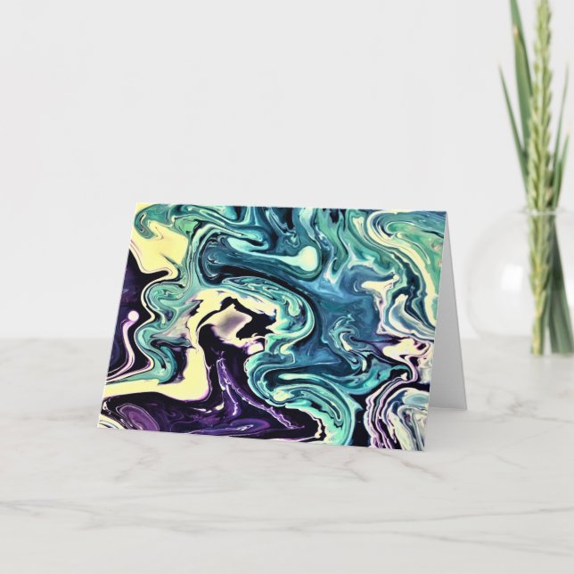 Cartão Abstrato Color Study 298, placa (Frente)