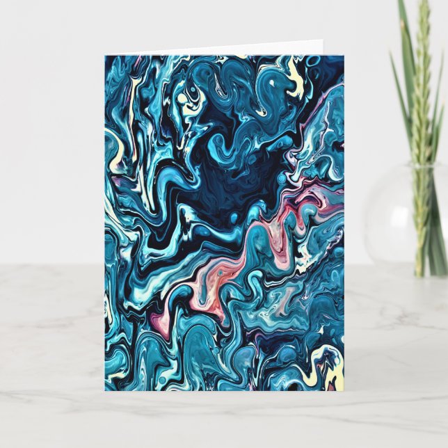 Cartão Abstrato Color Study 347, placa (Frente)