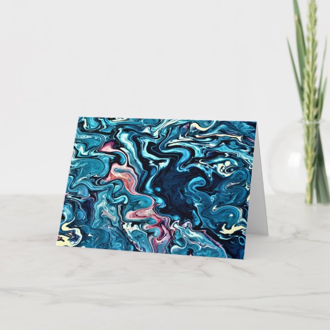 Cartão Abstrato Color Study 347, placa (Frente)