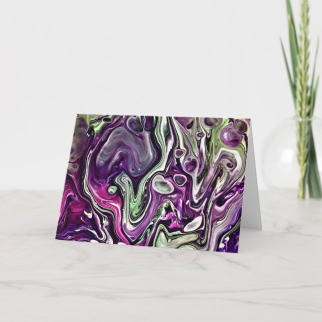 Cartão Abstrato Color Study 409, placa (Frente)