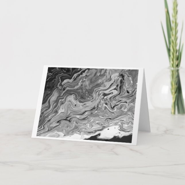 Cartão Abstrato Color Study 442 / Noir, Placa (Frente)