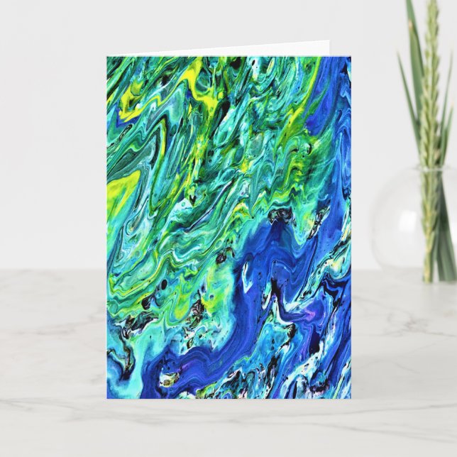 Cartão Abstrato Color Study 58, placa (Frente)