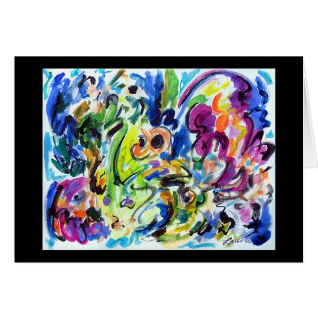 Cartão Abstrato Color Whirl (Frente Horizontal)