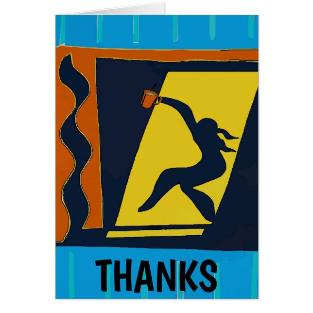 Cartão Abstrato com café (Frente)