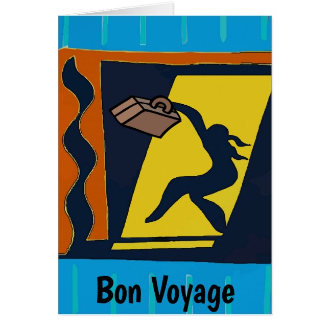 Cartão Abstrato com Suitcase (Frente)