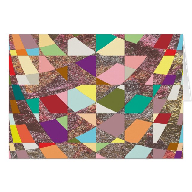 Cartão Abstrato Cores Brilhante (Frente Horizontal)