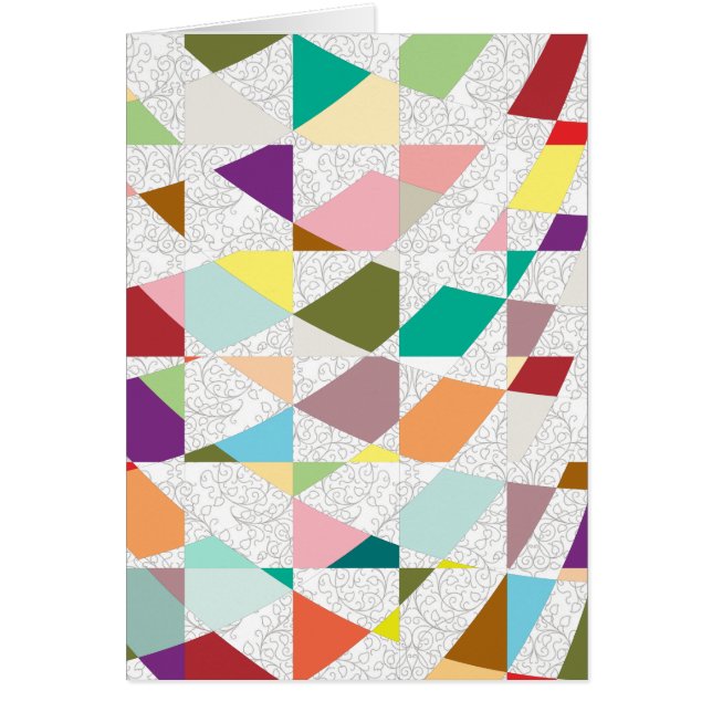 Cartão Abstrato - Cores - Damasco (Frente)