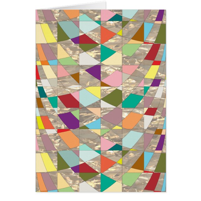 Cartão Abstrato Cores Douradas (Frente)