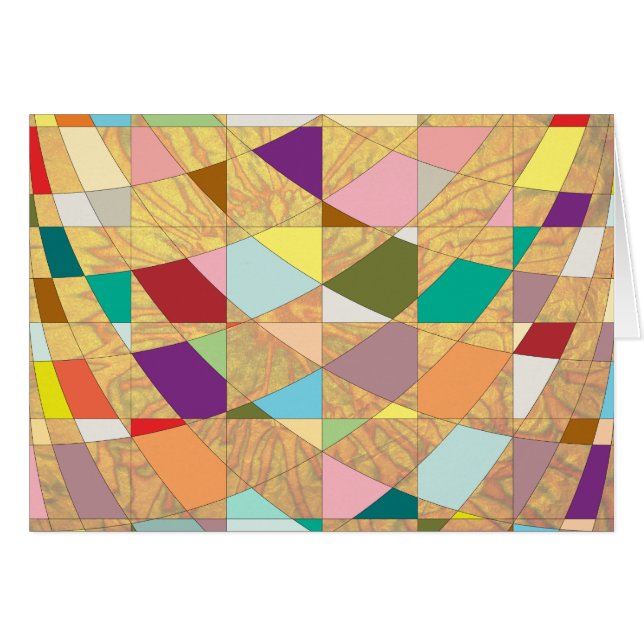 Cartão Abstrato Cores Sun Burst (Frente Horizontal)