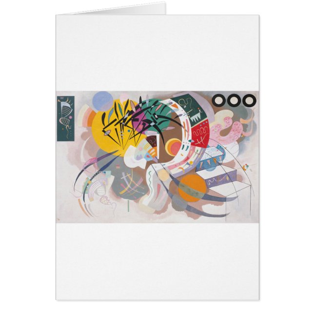 Cartão Abstrato da curva dominante de Kandinsky (Frente)