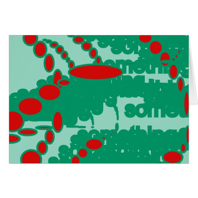 Cartão abstrato de 1123 vermelho e verde (Frente Horizontal)