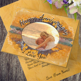 Cartão Abstrato de aniversário Sunset 0612