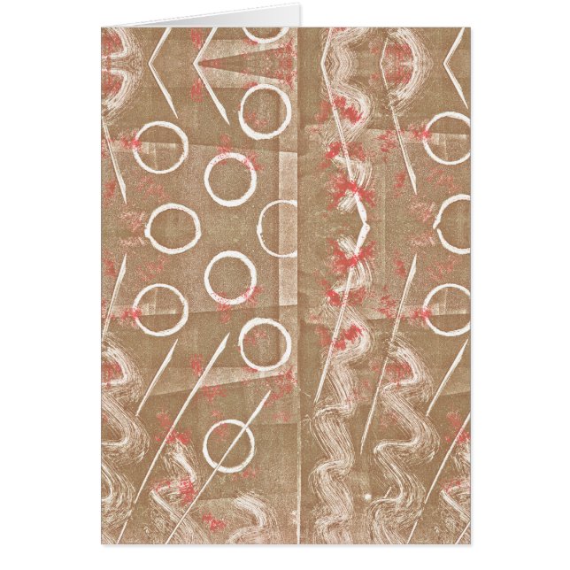 Cartão Abstrato de Branco de Tan Rust (Frente)