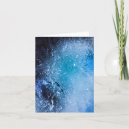 Cartão Abstrato de gelo azul escuro