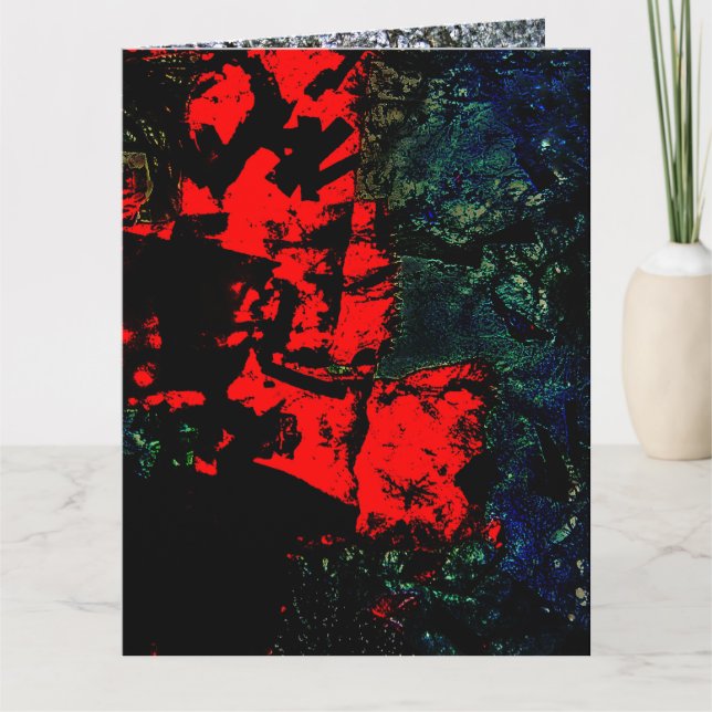 Cartão Abstrato de plástico com reciclado de placa de sau (Frente)