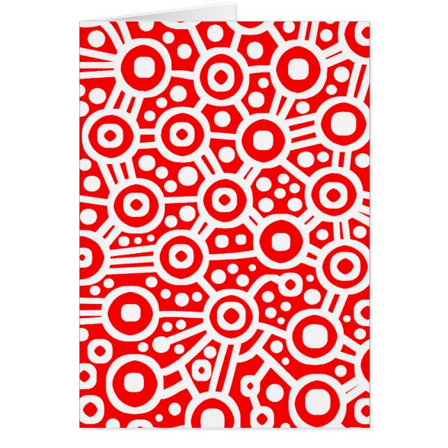 Cartão Abstrato do circuito de alienígena - Branco em ver (Frente)