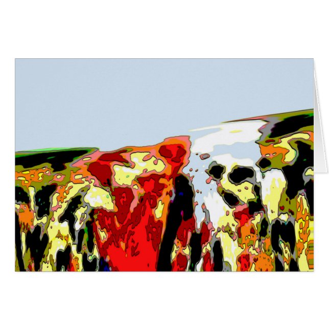 Cartão Abstrato do Derramar de óleo (Frente Horizontal)