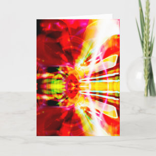 Cartão Abstrato do Firecracker Red Yellow White Motif