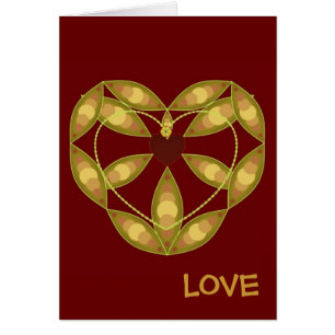 Cartão Abstrato Floral Heart