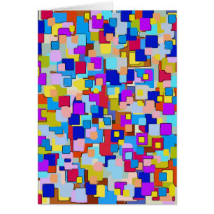 Cartão Abstrato Flores ao quadrado