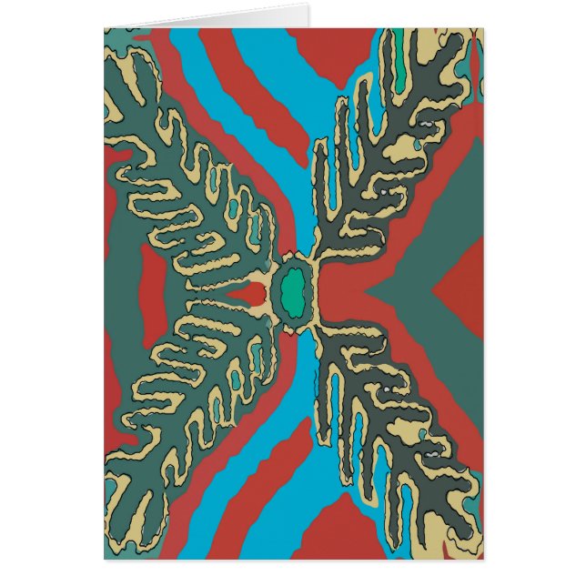 Cartão Abstrato Forest River Sky (Frente)