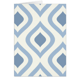 Cartão Abstrato geométrica, azul e esbranquiçada