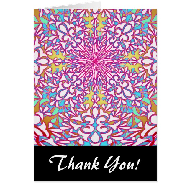 Cartão Abstrato Geométrico Kaleidoscope Design (Frente)