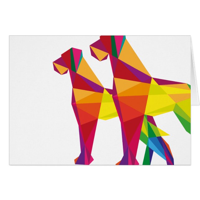 Cartão Abstrato grande cão (Frente Horizontal)