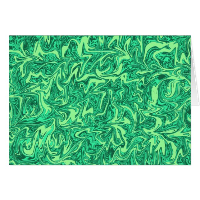 Cartão Abstrato Green Swirl (Frente Horizontal)