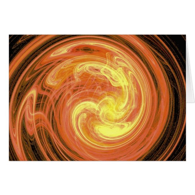 Cartão Abstrato Laranja (Frente Horizontal)