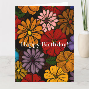 Cartão Abstrato nº 421 Feliz aniversário!