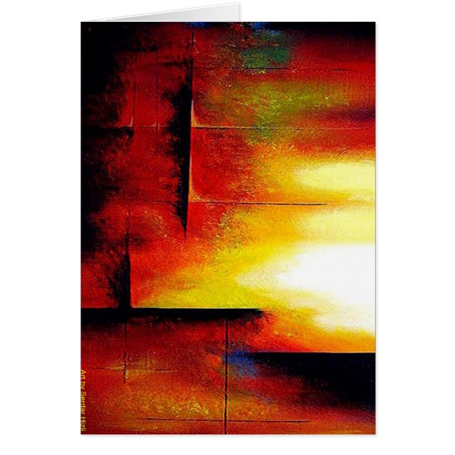 Cartão Abstrato Painting de Hizli (Frente)