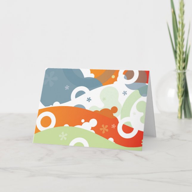 Cartão Abstrato Retro-Moderno (Frente)