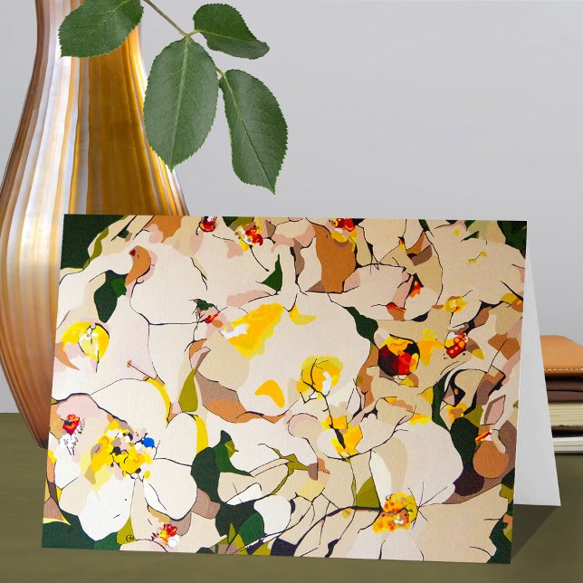 Cartão Abstrato Rosas À Tarde (Criador carregado)