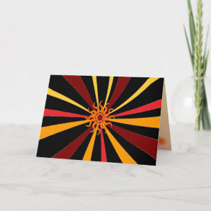 Cartão Abstrato Sun Birthday