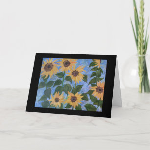 Cartão Abstrato Sunflower Painting de Julia Morrill