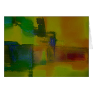 Cartão Abstrato Verde Moderno Amarelo