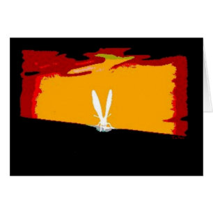 Cartão Abstrato vermelho borboleta