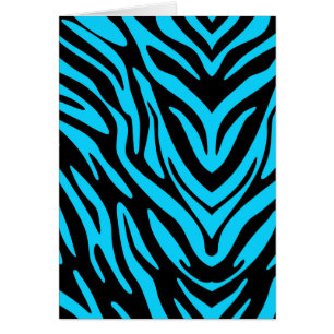 Cartão Abstrato Zebra Azul