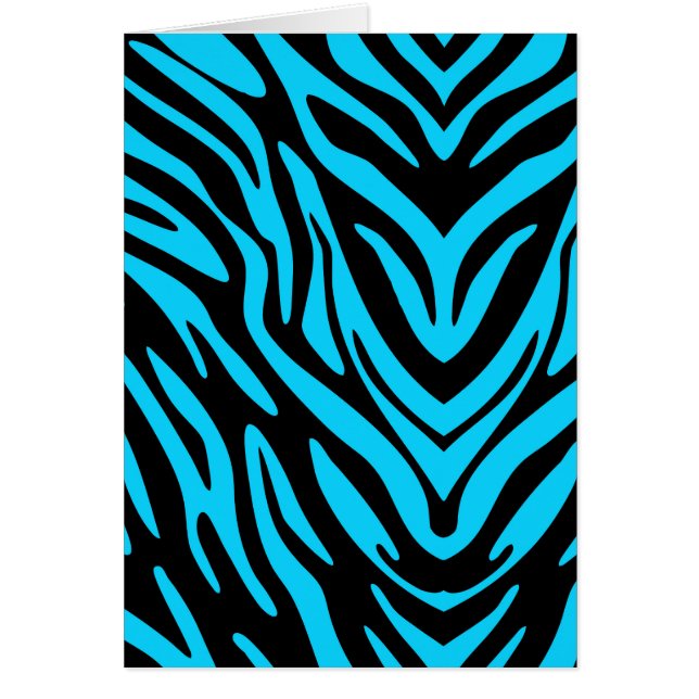 Cartão Abstrato Zebra Azul (Frente)