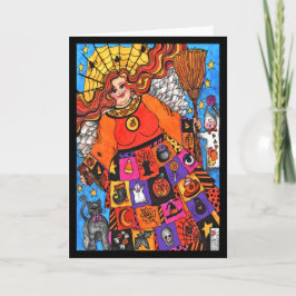 Cartão Abundant Bessings Halloween Angel Card