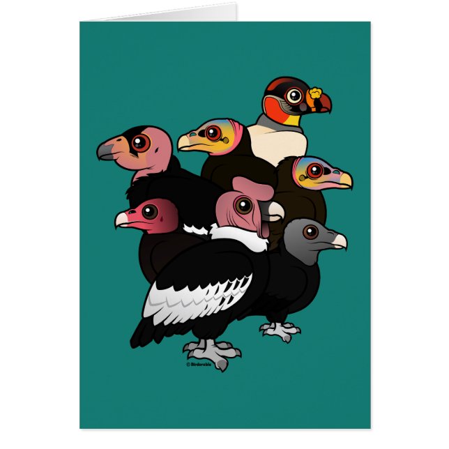 Cartão Abutres de mundo novo (Frente)