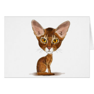 Cartão Abyssinian da caricatura