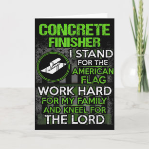 Cartão Acabador de Concreto Vintage Eu Fico pela American