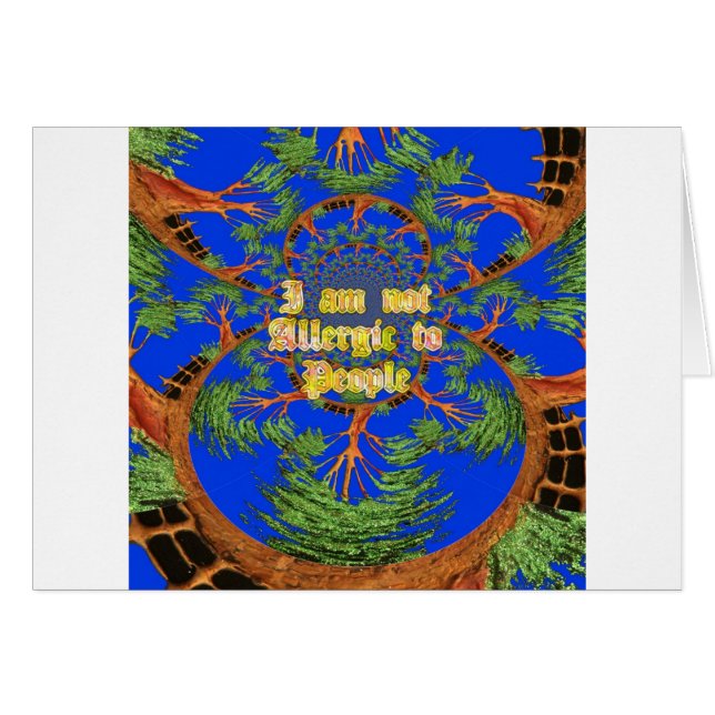Cartão Acacia Alchemy: Eu não sou alérgico à arte Pessoas (Frente Horizontal)
