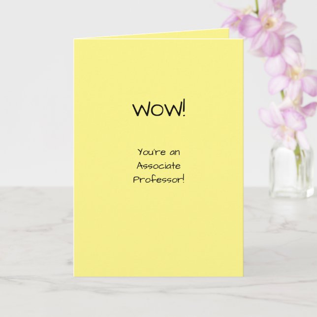 Cartão Acadêmico associado de Parabéns de Tenure (Orquídea)