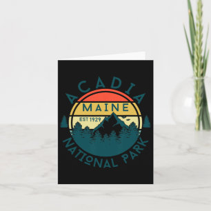Cartão Acadia National Park Maine Montanhas Nature Hiking