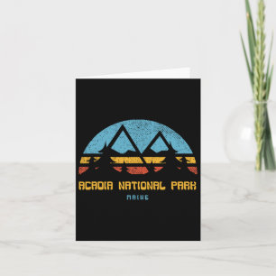 Cartão Acadia National Park Shirt Maine Retro Vintage Hik
